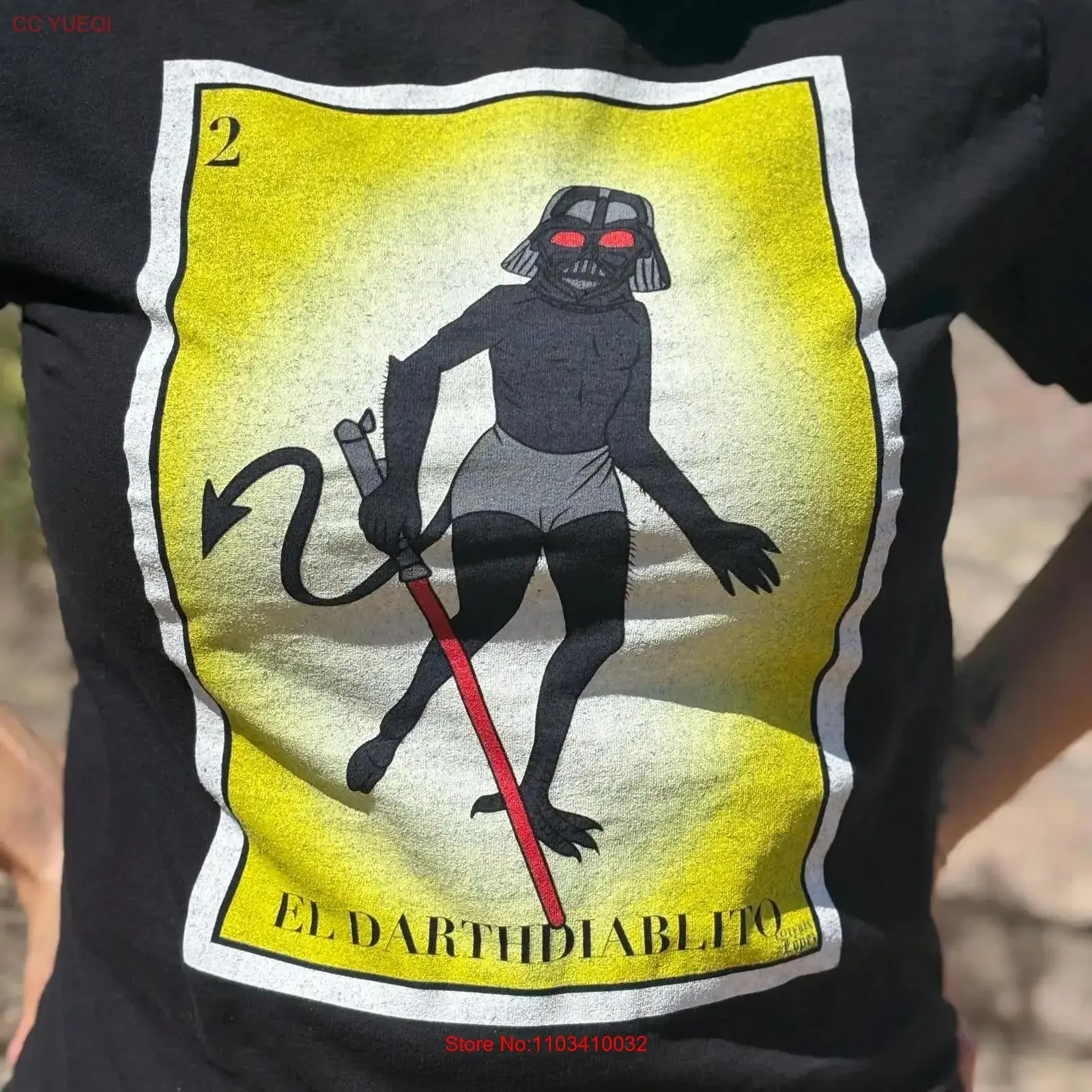 Camiseta de El DarthDiablito, divertida Lotería mexicana Diablito, vintage, lavada, suave, cómoda, gráfica para hombre, ropa de calle informal