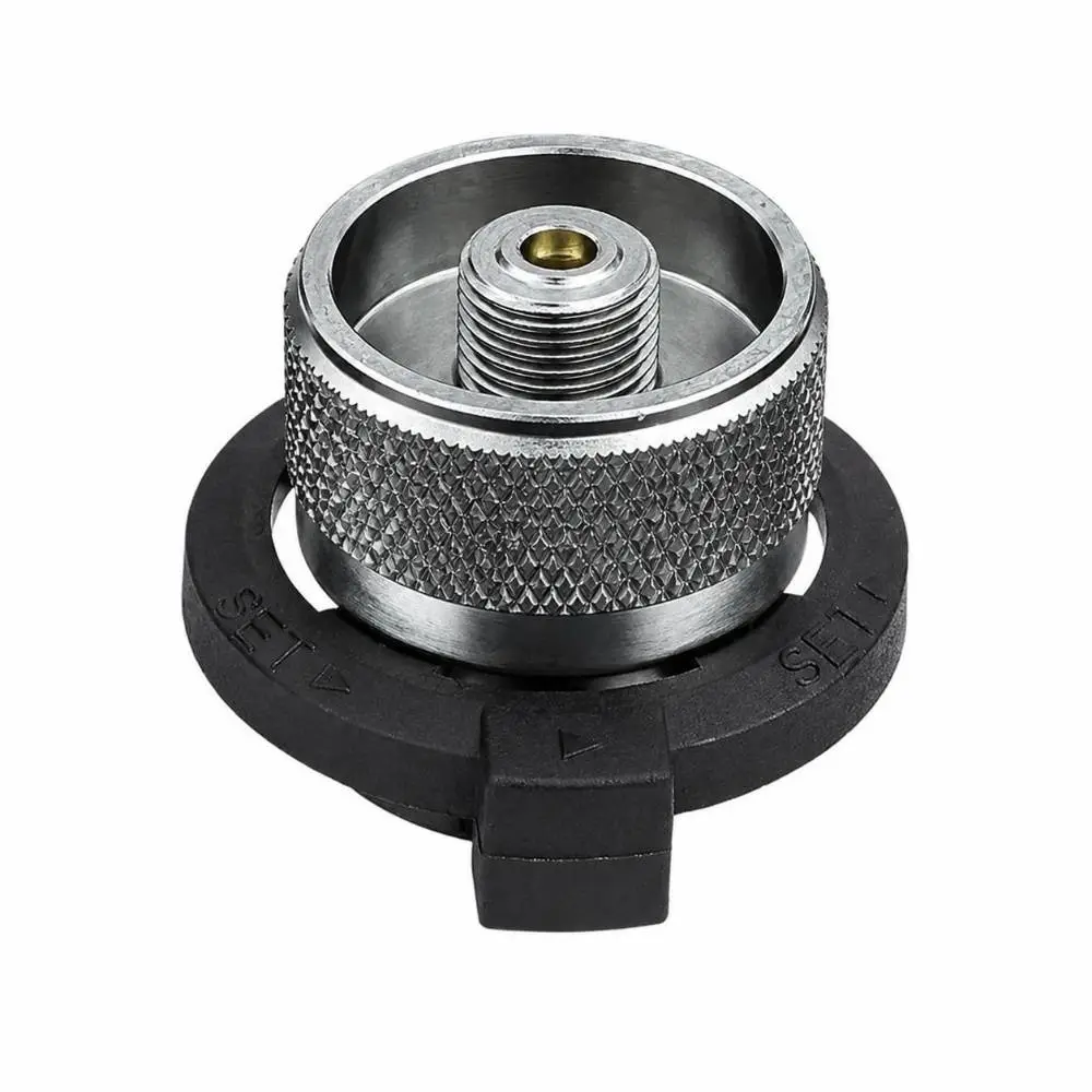 Stable Bracket Butane Canister Adapter Valve Output Aluminum Alloy And Copper Nozzle To Screw Type Connector Portable