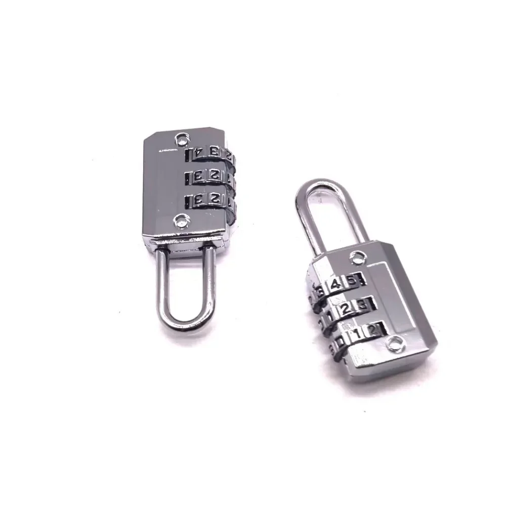 Mini Alloy Padlock 3/4 Digit Dial Combination Password Code Number Lock Safety Travel Security Lock for Luggage Suitcase Drawer