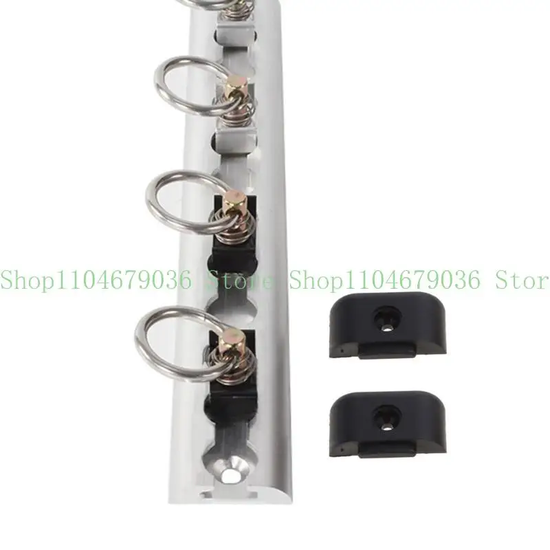 652F L Track Tie Down,Heavy Duty L Track 30cm Length with Ending Caps