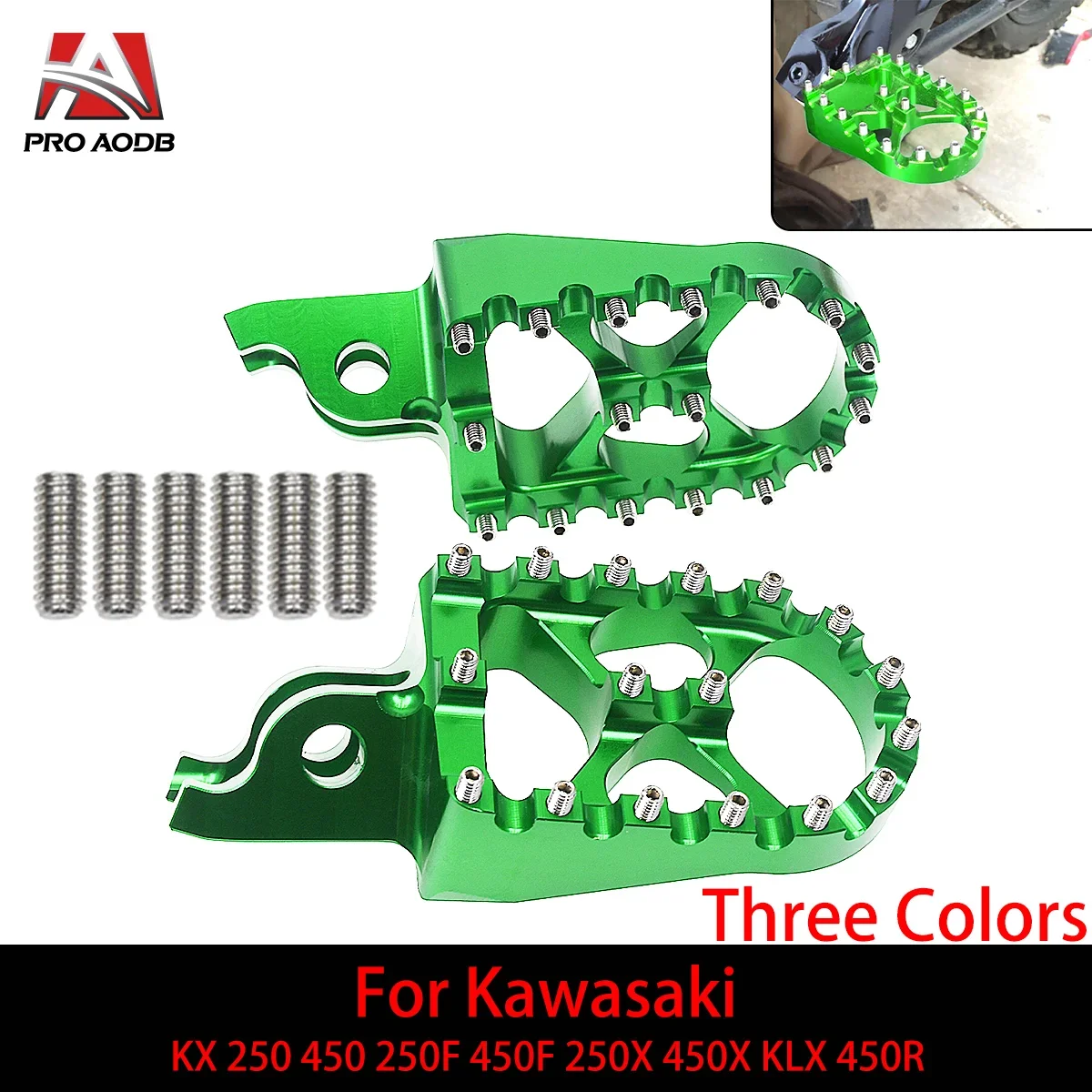 CNC Footrest Foot Pegs Footpegs Rests Pedals For kawasaki KX250 450 250F 450F 250X 450X KLX450R Etc Model Motorcycle Accessories