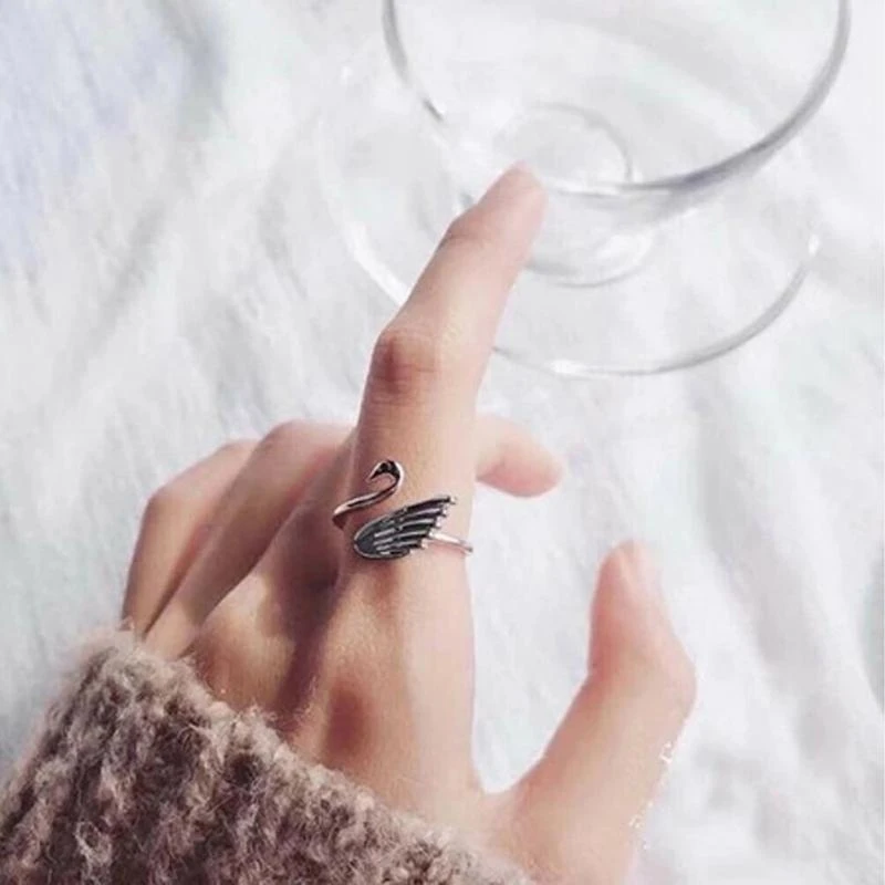 Trendy Band Ring Adjustable Finger Ring Crochet Loop Ring Open Finger Ring Jewelry Decoration Promise Gift