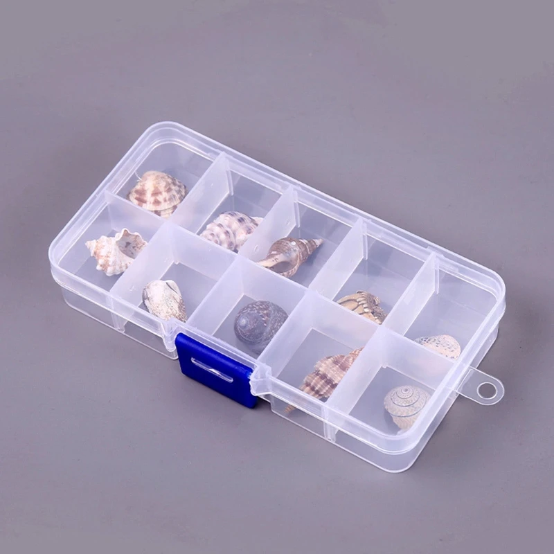 Y1UB Clear Plastic Storage Box 10 Compartment with Sealing Lid Container for Case