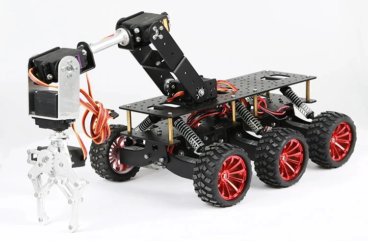 6WD Radio Fernbedienung Auto Suche Rettungsplattform Smart Chassis Off-Road Klettern für Arduino Raspberry Pi DIY Kit RC Crawler – Detail 9