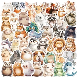 50PCS Watercolor Fat Animals Stickers For Gift DIY Kids Notebook Luggage Motorcycle Laptop Refrigerator Decals Graffiti