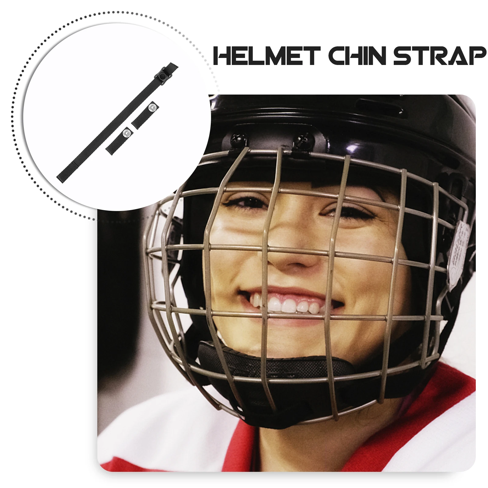

1Set Universal Chin Strap Breathable Polyester Material for Hockey Ski Install No Tools Required Safety