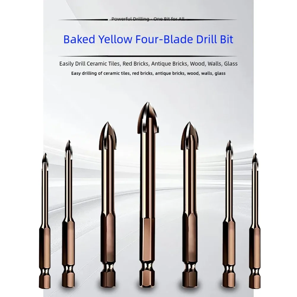 High-Precision Tile Drill Bit Set: 7-Piece Multi-Functional Porcelain & Glass Drill Bits, Saw Blades & Cutting Tools view 5