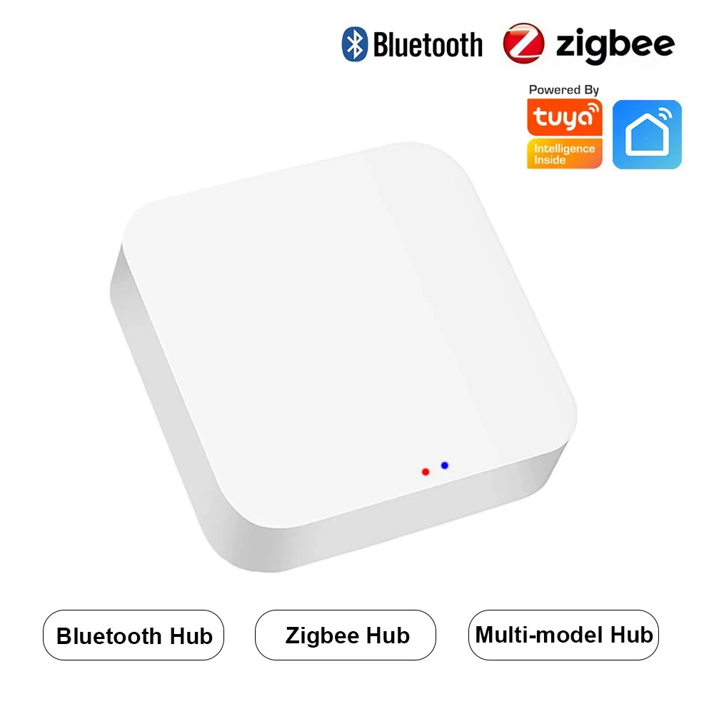 

Tuya Zigbee 3.0 Smart Gateway Hub Multi-Mode Bridge Smart Home WiFi Bluetooth Gateway APP Control Works with Google Home Alexa