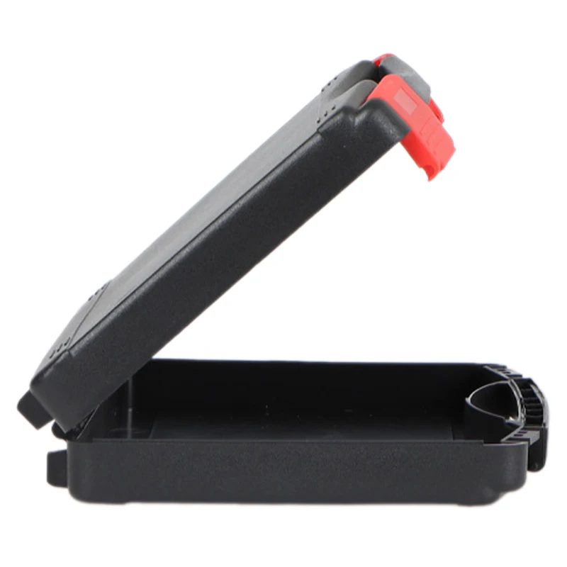 สีดํากล่องเก็บเครื่องมือกระเป๋าเดินทางพลาสติกแบบพกพาชิ้นส่วนฮาร์ดแวร์อเนกประสงค์กล่องซ่อมเครื่องมือสกรูOrganizerกรณี