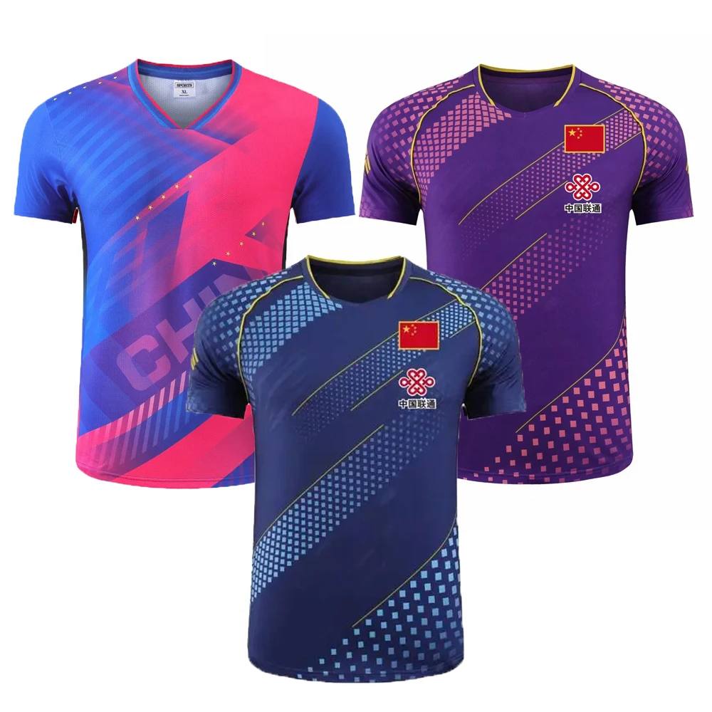 New CHINA National Team Table Tennis Jerseys for Men Male Female Kid Ping Pong Jersey Boys Volleyball Shirt Tennis Kit Clothes