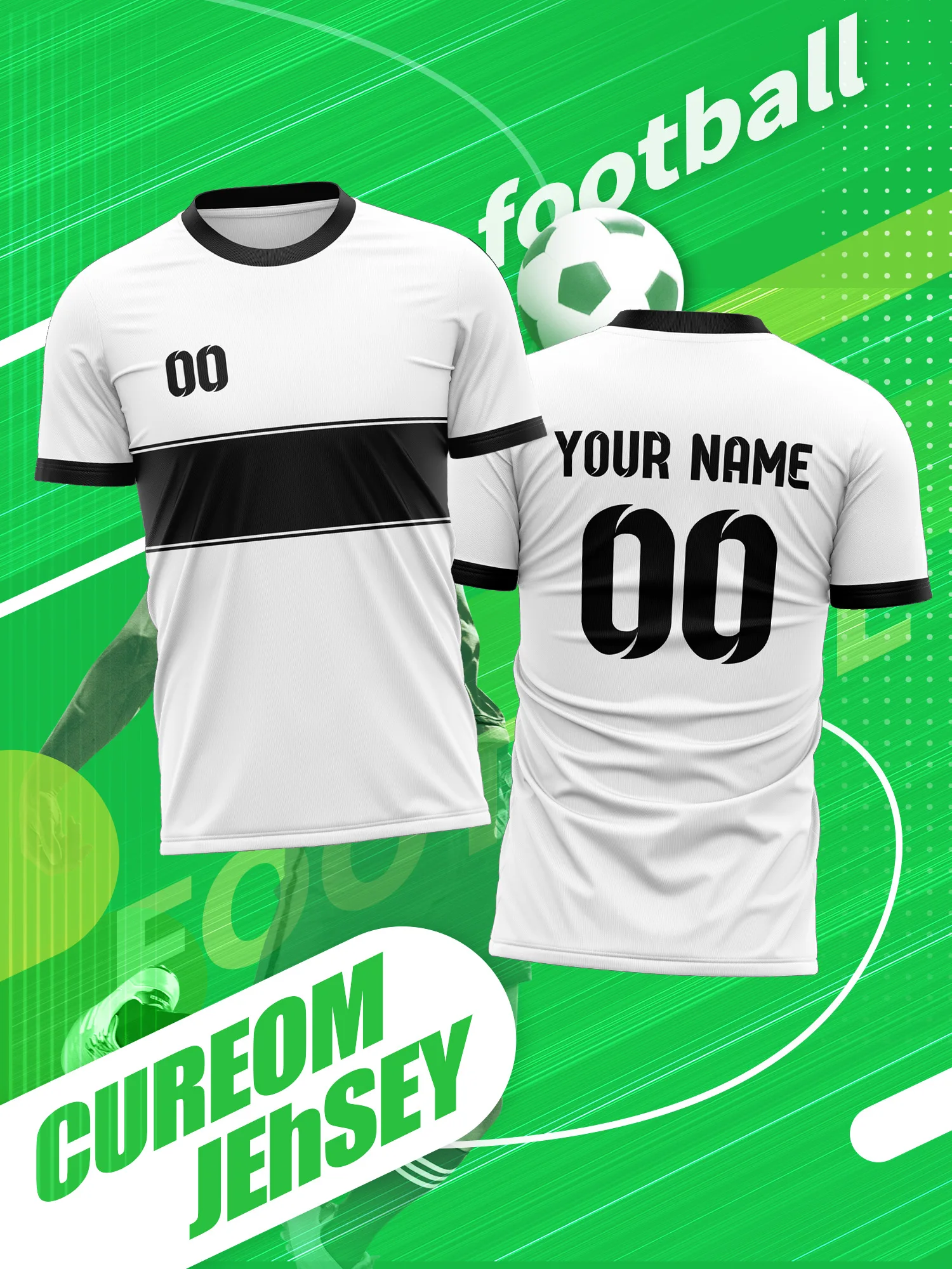 

Футболка для футбола с индивидуальным изображением, номером и именем, женский облегающий топ с V-образным вырезом, дышащая легкая одежда для футбольных болельщиц на матч