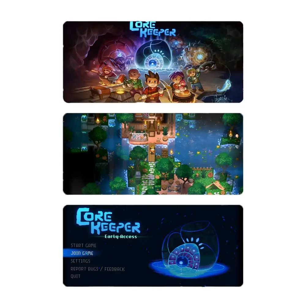 Cute Survival Game C-Core Keeper Mouse Pad Large Gaming Mousepad with Stitched Edges Thickened Desk Mat PC