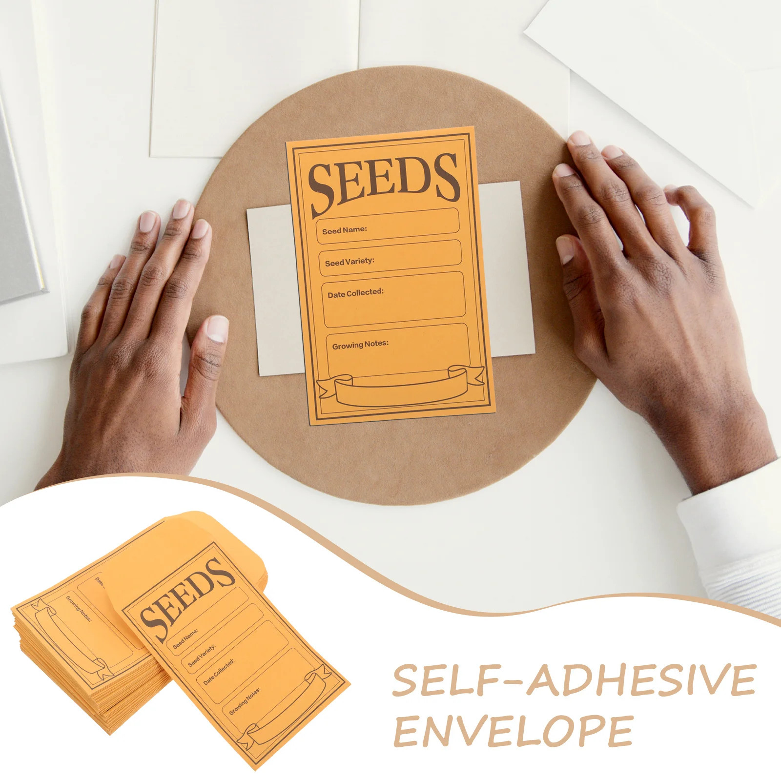 100 Pcs Craft Envelopes Handmade Seed Paper Flower Seeds Storage for Vegetable Small