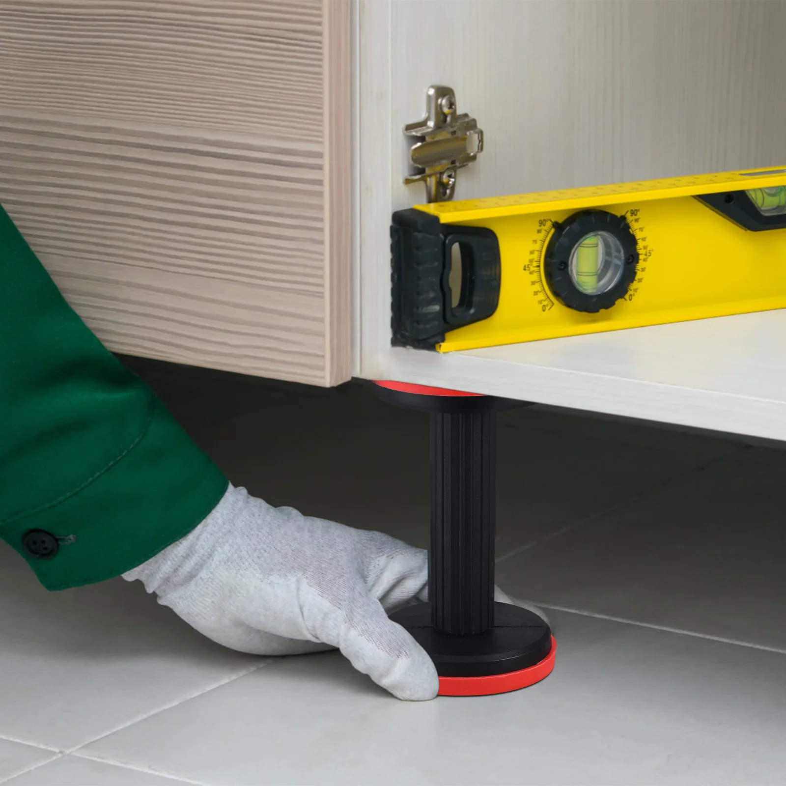 2 قطعة خزانة حمام قابلة للتعديل داعم للساقين شديدة التحمل للسرير ورف مكتب وطاولة تخييم وقاعدة نايلون قوية وارتفاع متعدد