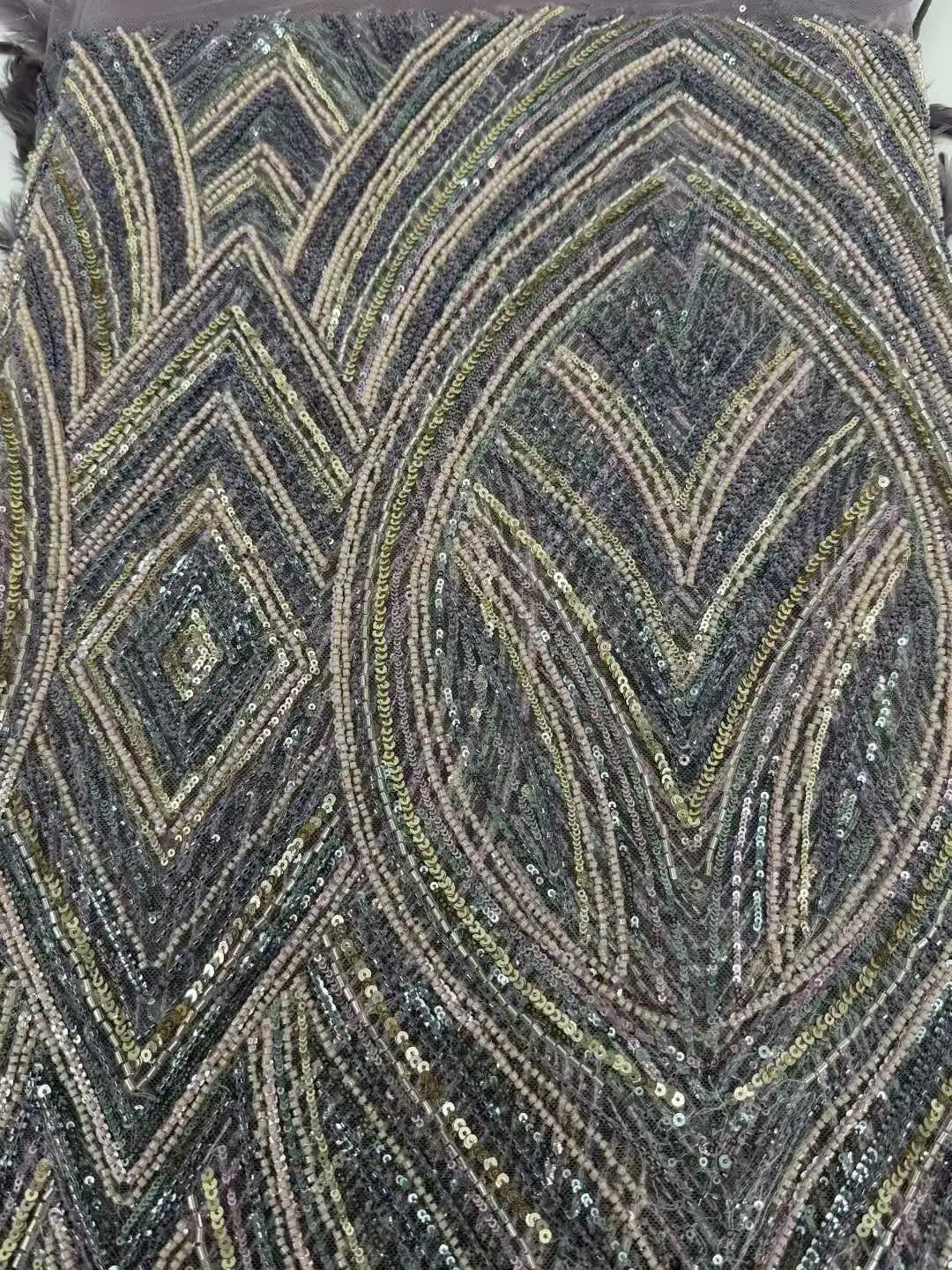 Madison-Luxury 3D Feather Lace, Shiny Sequins, Mesh Lace, Tulle Fabric, Swiss, Bride, Wedding Party, Sewing, Top Quality,CC1806