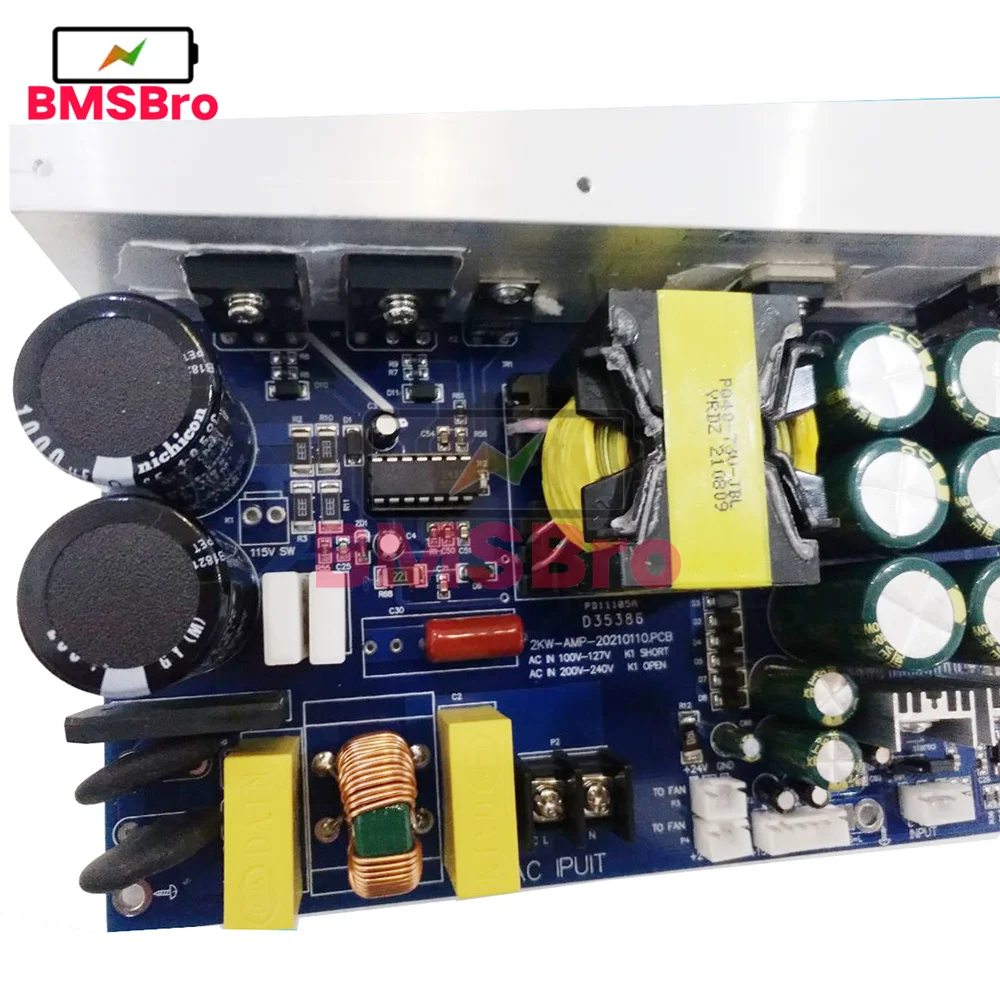 500W+500W Digital Power Amplifier Board Stereo Power Amp Board with Switching Power Supply