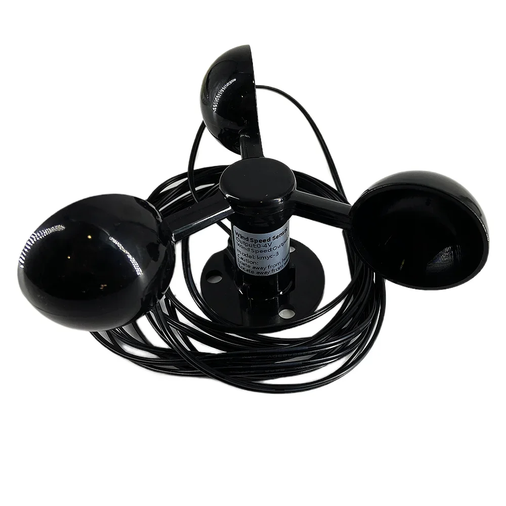 Imagem -02 - Vento Velocidade Sensor Anemômetro Faça Você Mesmo Três Cup tipo Windvelocidade Medição Vento Velocidade Tester Wind Power Detector 100 Kmph f 14cm