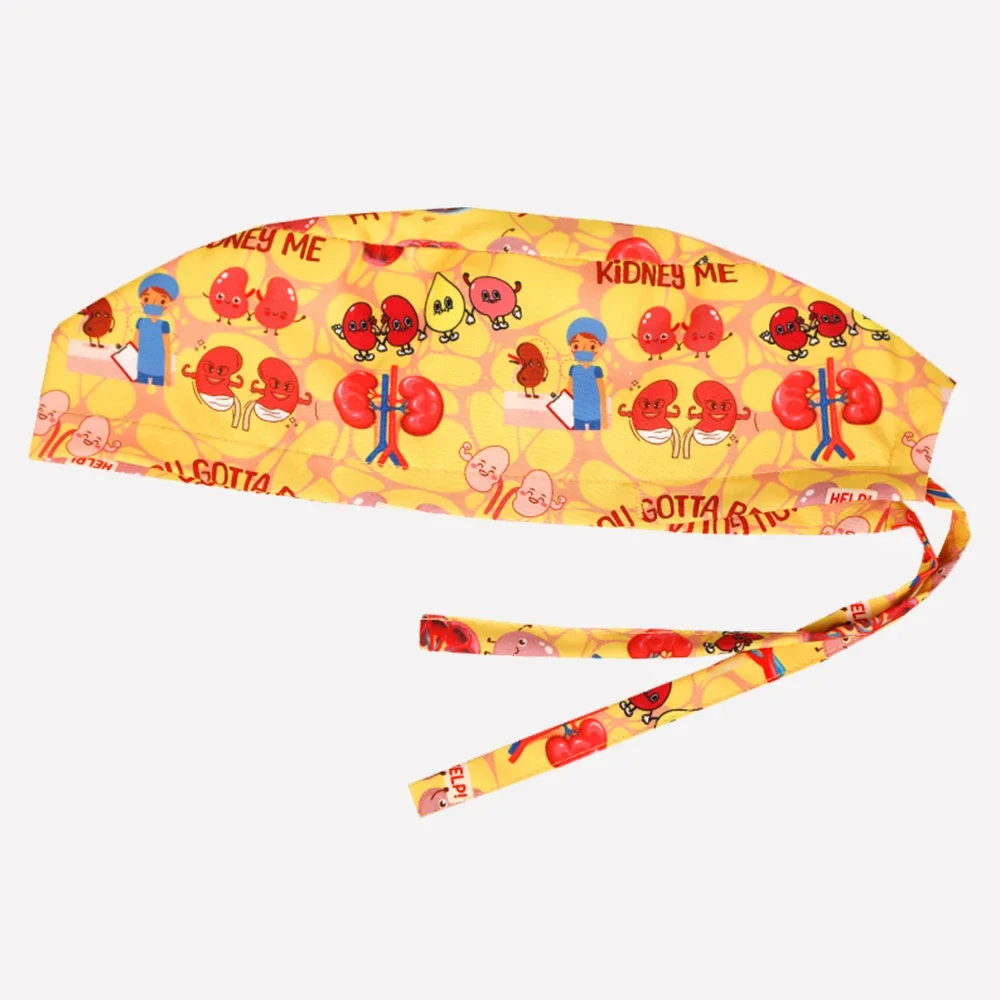 Stampa del fumetto Scrubs Caps Servizio sanitario Cappelli da lavoro Ospedale Berretto per chirurgia dentale Cappelli infermieristici meccanici Copricapo per salone di bellezza F1183