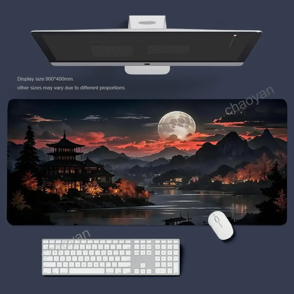 

Landscape Mouse Pad Gamer Office Accessories Pc Cabinet Games Desk Mat Computer Desks Keyboard Gaming Mats Long Desk Pads