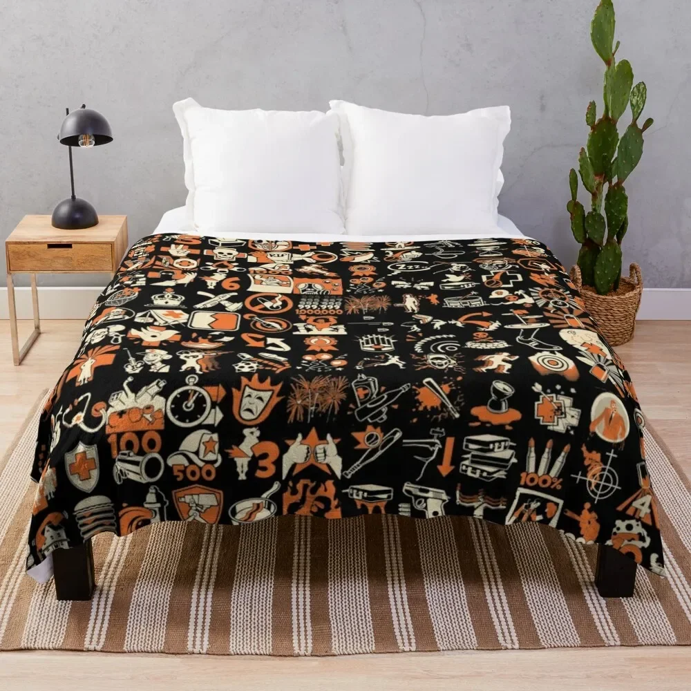 

TF2 Achievements Throw Blanket Stuffeds bed plaid Giant Sofa Single Blankets