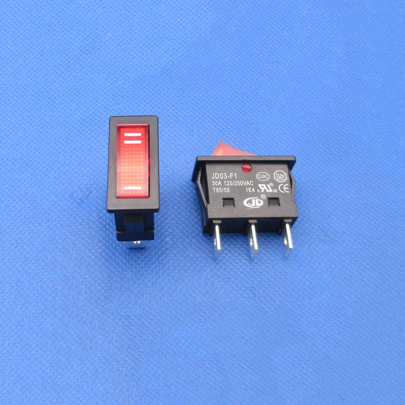 JD03-F1 single-on dual-control dual-throw 3-pin 2position no-light power boat-type switch switching conversion on-on 30A125/250V