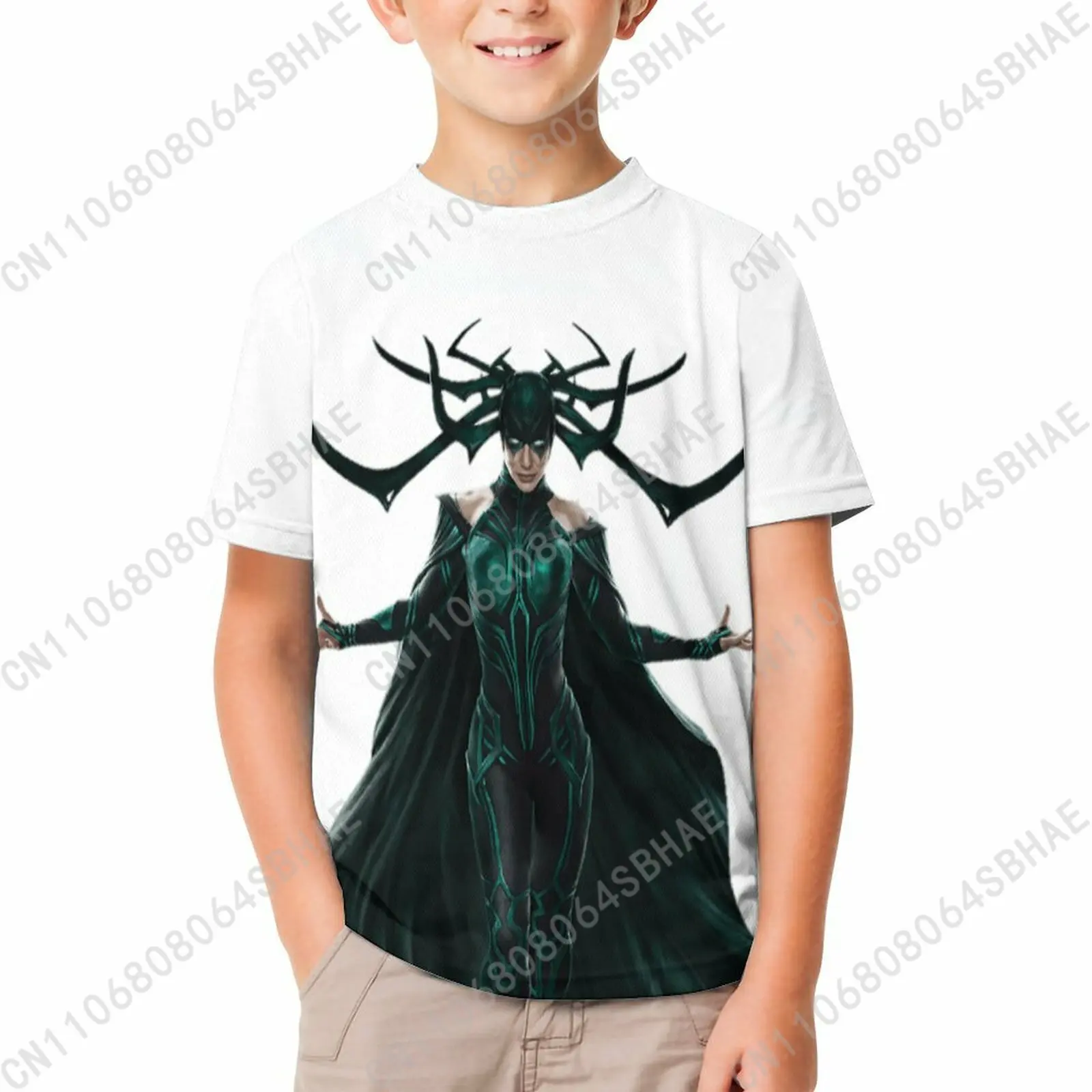 

Marvel Hela T Shirt Boy Girl Short Sleeve Print Cotton TShirt Comfortable Crew Neck Children Child Tee Cosplay