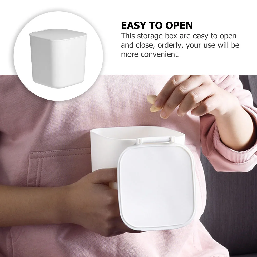 

Flip Trash Can Large Capacity Plastic Desktop Storage Bins Easy Open Close Customizable Garbage Container