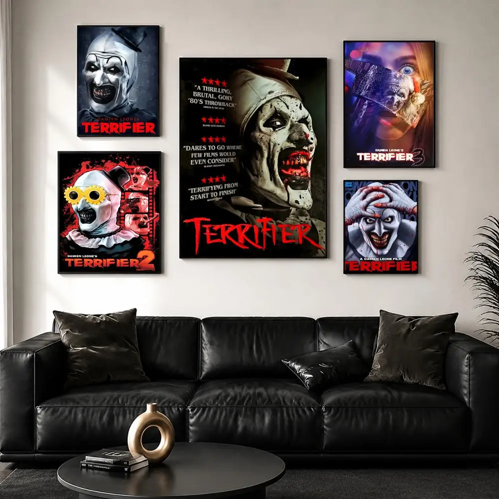 Classic Movie T-Terrifier Poster Perfect Sticker Self Adhesive for Office Home Theater Wall Art Decor Fancy Gift - view 2