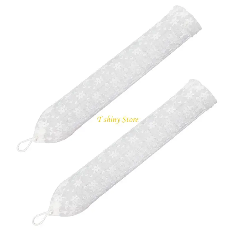 N58F Fashionable Lace Arm Sleeves Finglerless Sheer Bride Gloves for Wedding Ceremony