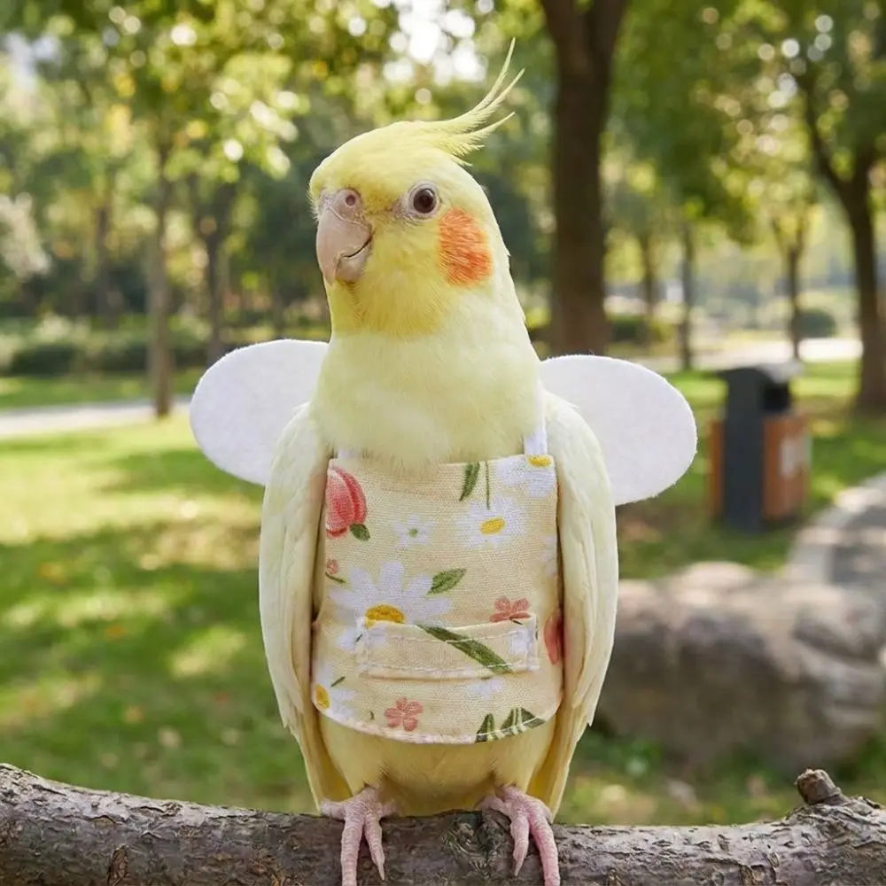 Adjustable Bird Flight Suit Breathable Escape Proof Parrot Flying Harness Anti-Bite Sun Protection Bird Flying Clothes