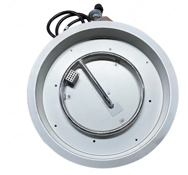 Round 304 Stainless Steel Gas Brazier System, 19-inch Stove Table Ignition Replacement Parts