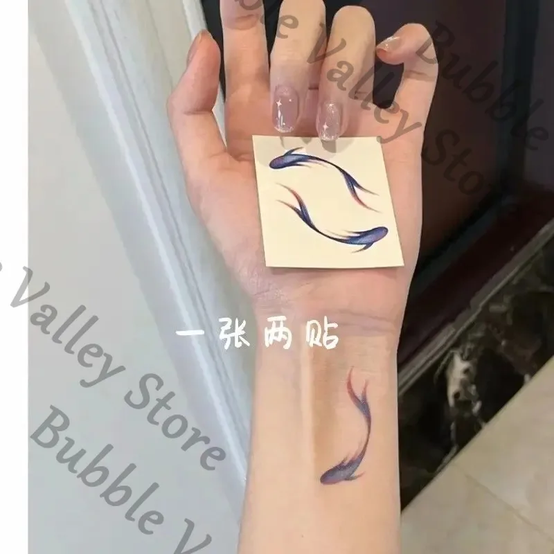 Love and Deepspace Rafayel Anime Cosplay Gloriosa Superba Fish Transfer Tattoo Stickers Cartoon Temporary Tattoos Tattooing Gift