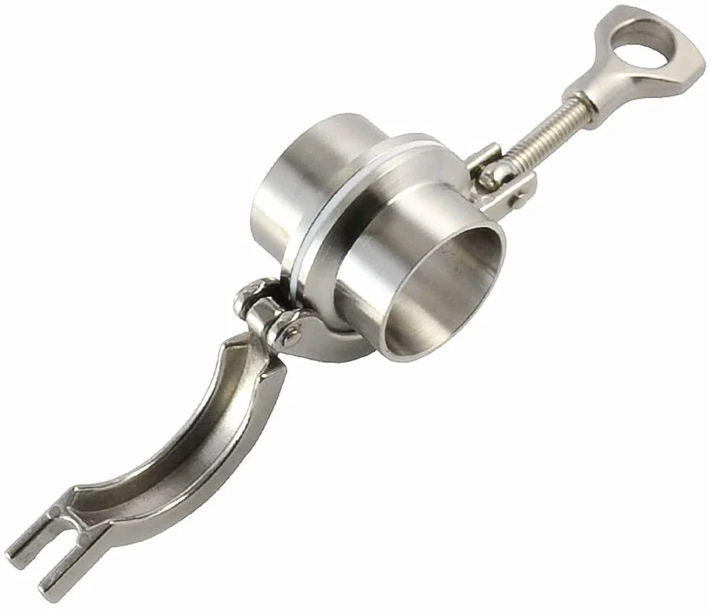 25mm Stainless Steel Triclamp/Tri Clover Union Fitting Low Pressure Polished Surface Clamp Weld Ferrule Gasket Pipe Fittings
