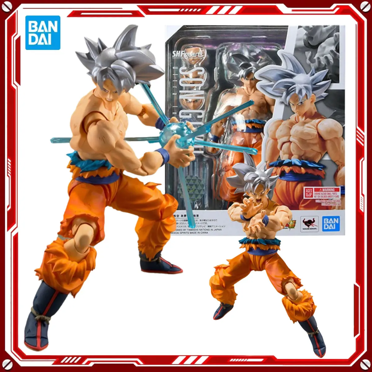 

Bandai Genuine Dragon Ball Anime Model Kits Son Goku Ultra Instinct Toys SHF Action Figure Assembly Model Gift Christmas Present