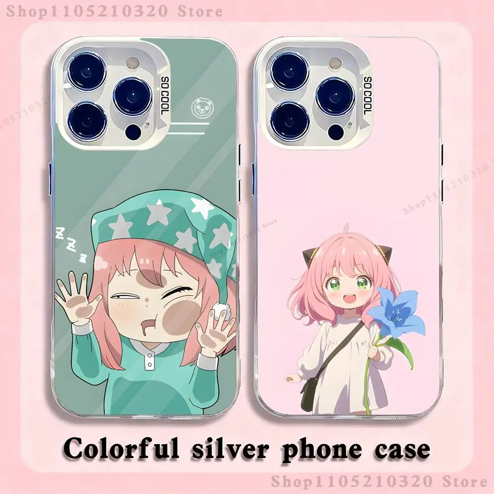 

S-SPY FAMILY Anya Forger Phone Case For iPhone 17,16,15,14,13,12,X,8,Pro,Max,Plus,E,SE4,Air,Mini White IMD Matte