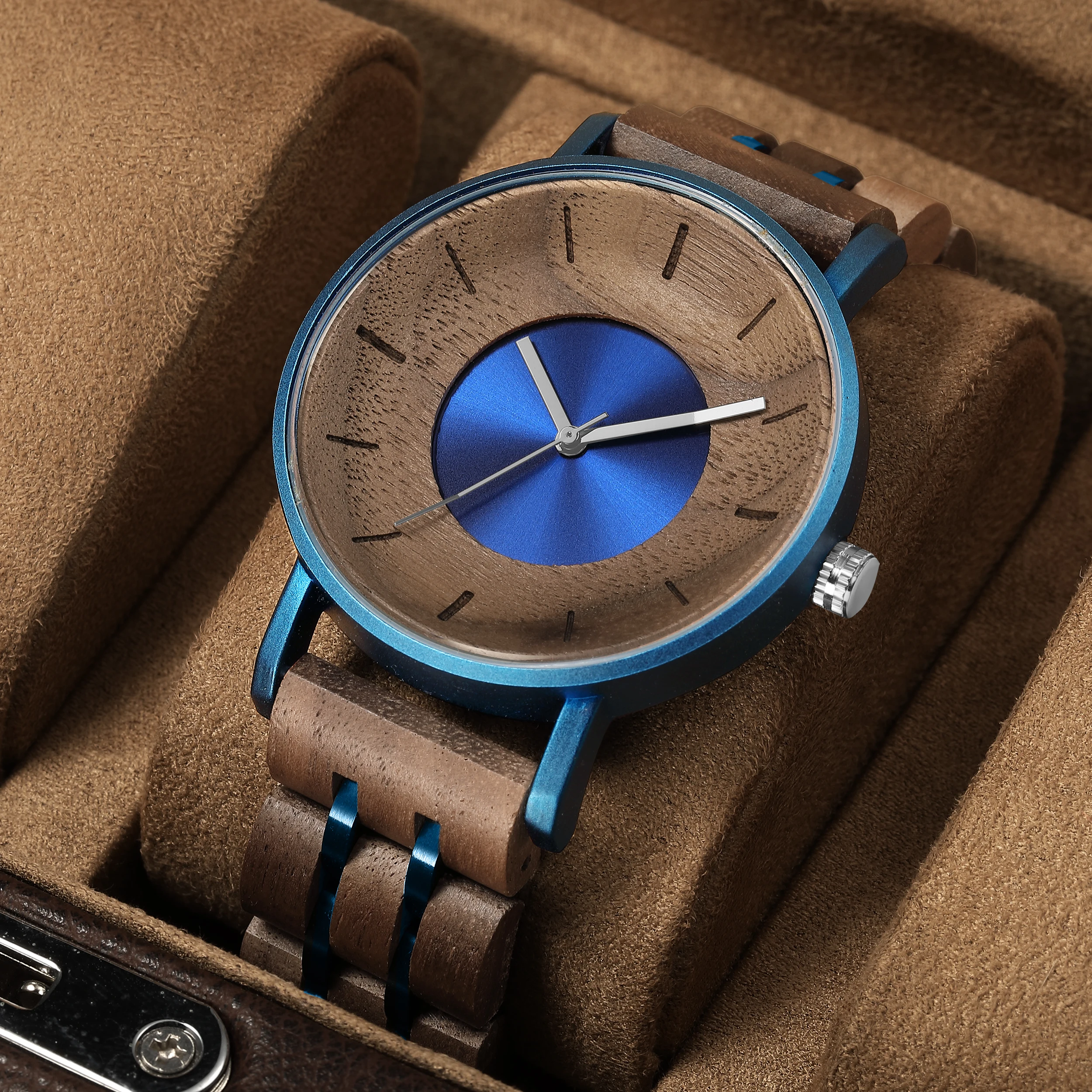 

2025 New personalized creative wooden watch men quartz watches relojes para hombres relogio masculino