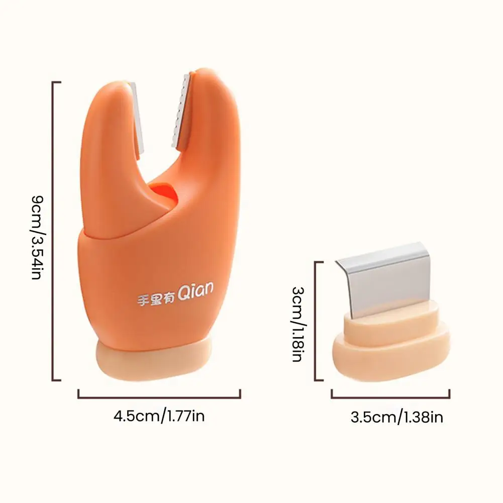 2-in-1 Crab Claw Quick Garlic Peeler Grater with Magnetic Holder Stainless Steel Blades Ergonomic Kitchen Tool