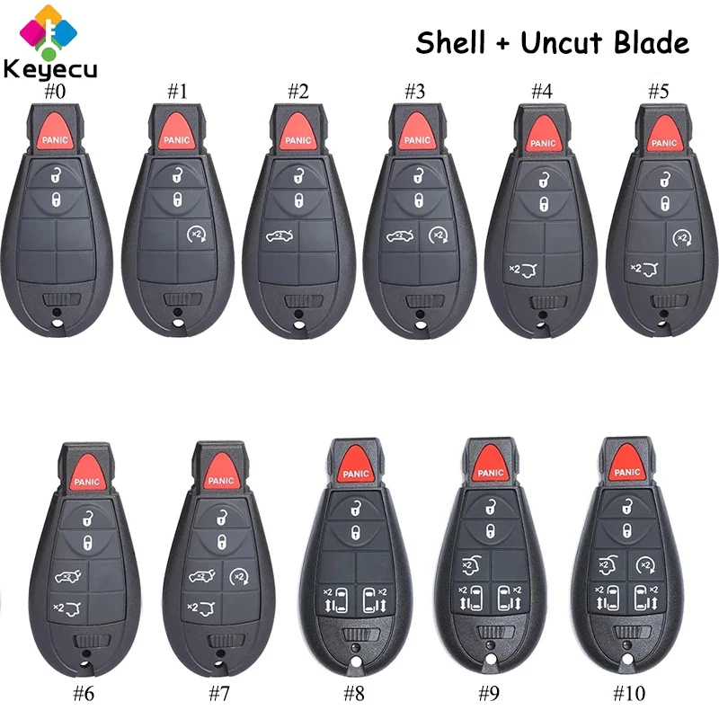 Смарт-чехол KEYECU для автомобильного ключа с дистанционным управлением, чехол для Jeep Grand Cherokee Commander, для Chrysler Town & Country Fob IYZ-C01C/ M3N5WY783X