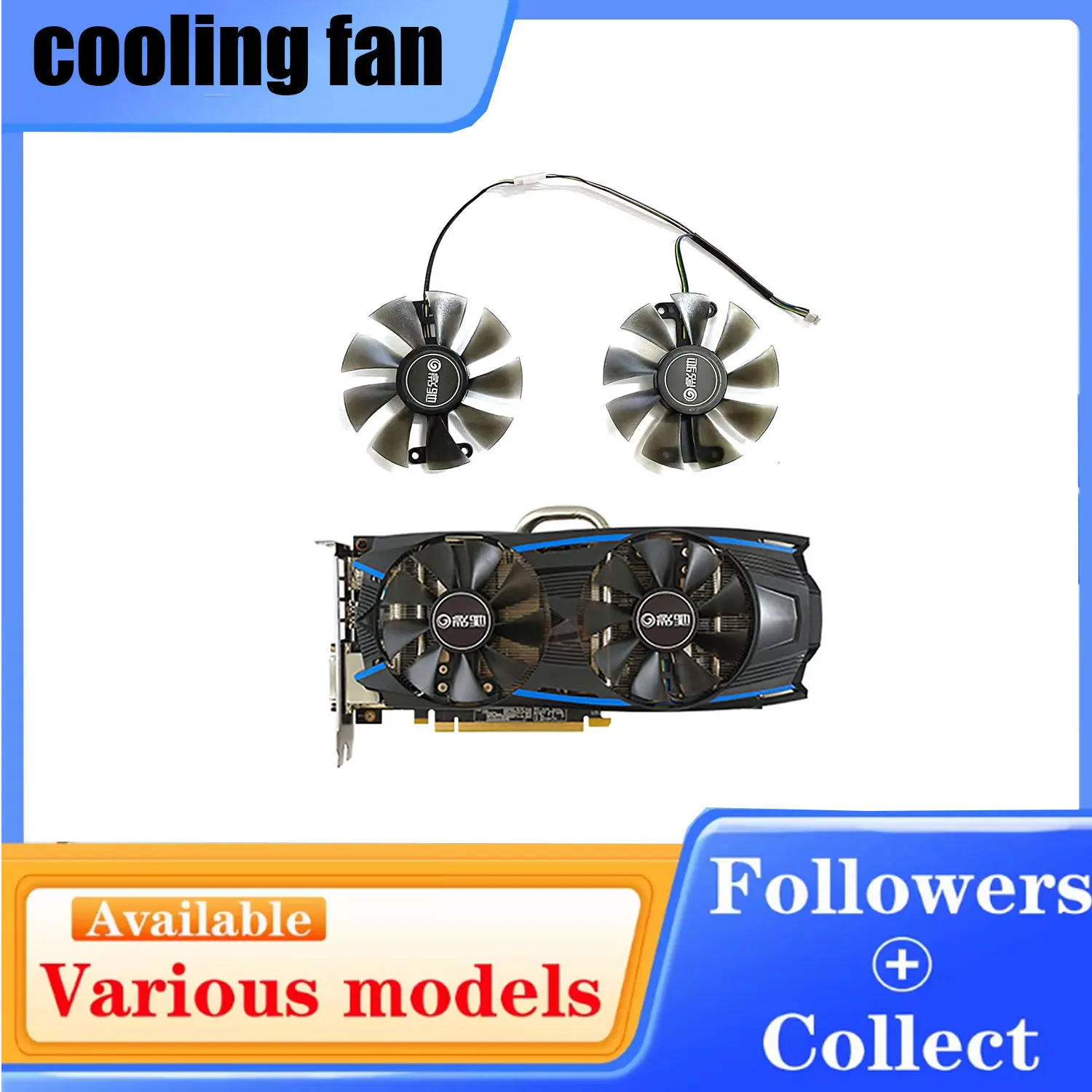 Ventilateur de carte graphique 85MM GA912H 4PIN GTX950 960 neuf pour GALAXY GTX950 GTX960 KFA2 GALAXY GeForce GTX1060 EXOC 6GB