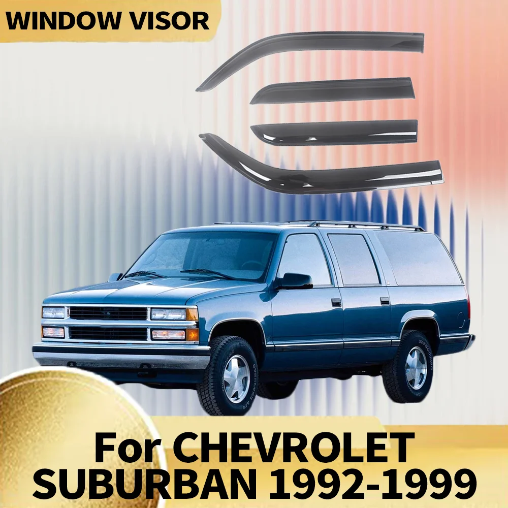 

Оконный козырек для CHEVROLET SUBURBAN GMT400 1993, 1994, 1994, 1996, 1997, 1998, 1999, ветровые дефлекторы, защита от дождя, дверной козырек, вентиляционное отверстие