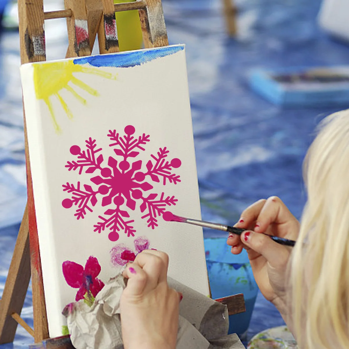 8 шт. украшение снега выдалбливают шаблон детские украшения трафареты для печенья пластиковые большие рождественские инструменты «сделай сам»