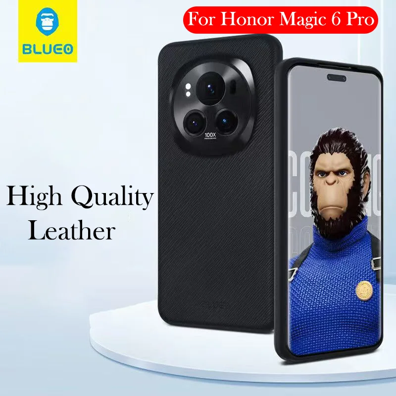 Blueo Original  Case For Honor Magic 6 Pro 5g Luxury Leather Back Cover Case for Honor Magic 6 Pro