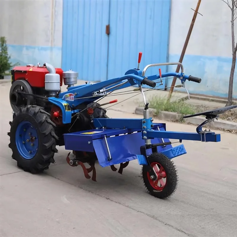 Multipurpose Walking Tractor Rotary Machine Tiller Power Generation Diesel Engine For Sale 15 Horse Riding Electric Motor