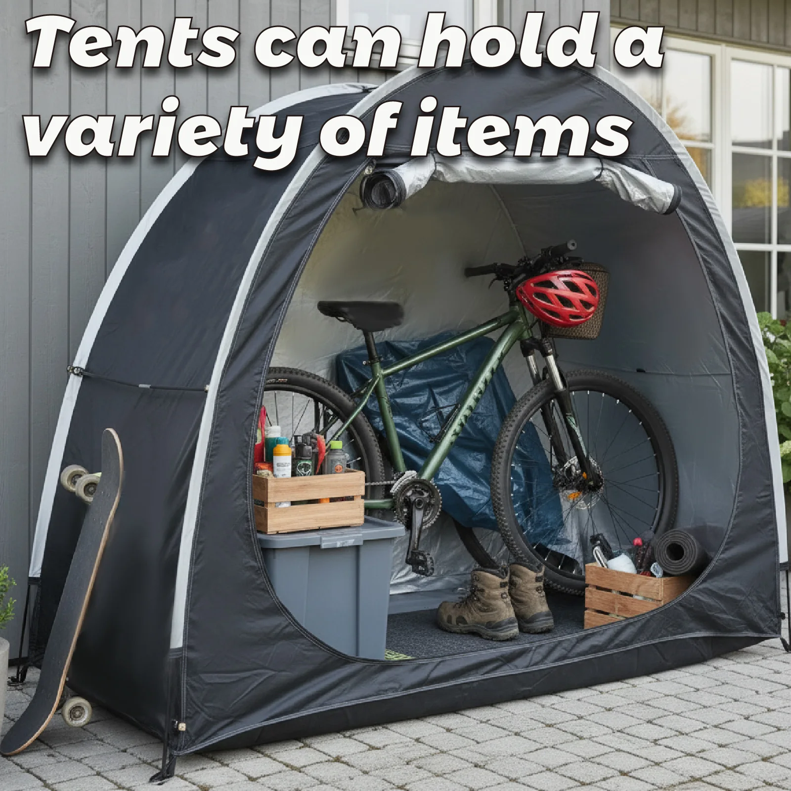 1-2 Bikes Storage Tent for Backyard, Portable Bicycle Shelter, Foldable Outdoor Shed