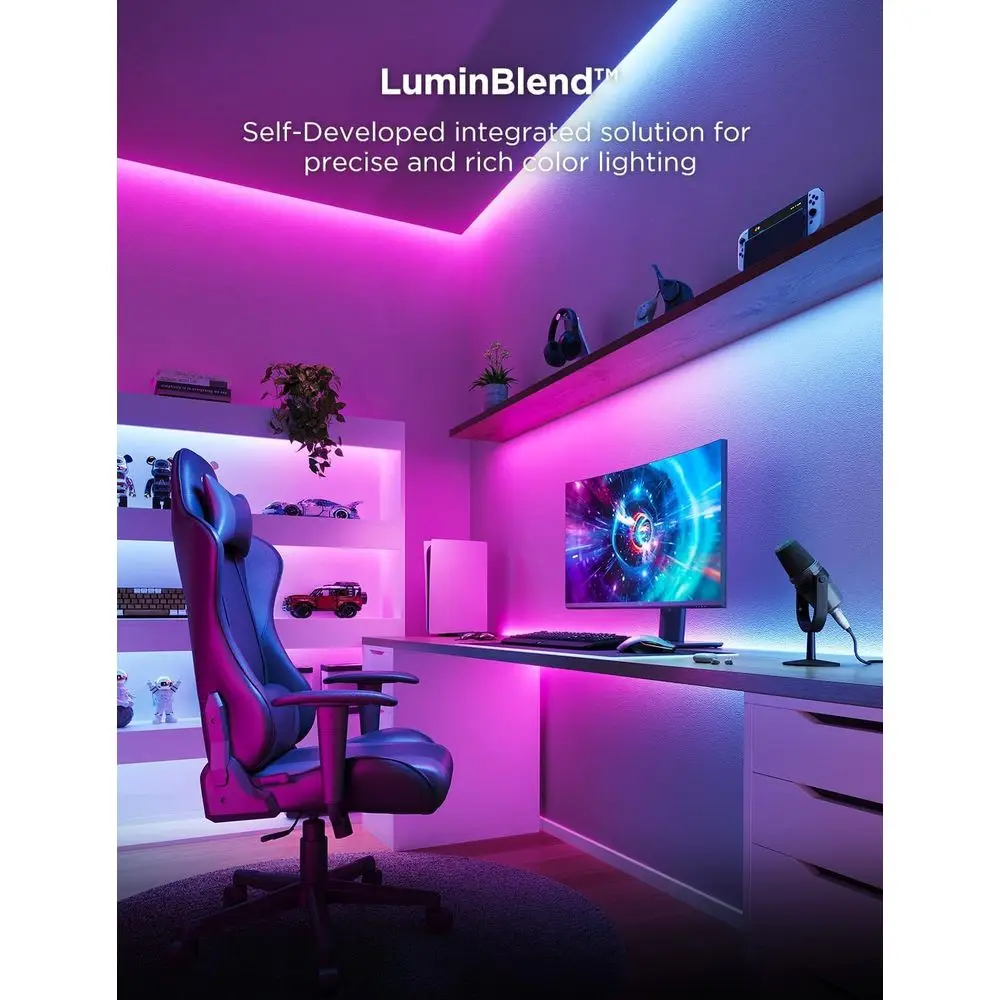 RGBWWIC Strip Light 2 Pro with Matter, 6.56t Smart LED Strip Lights Compatible with Alexa and Assistant, Color Changing LED Ligh