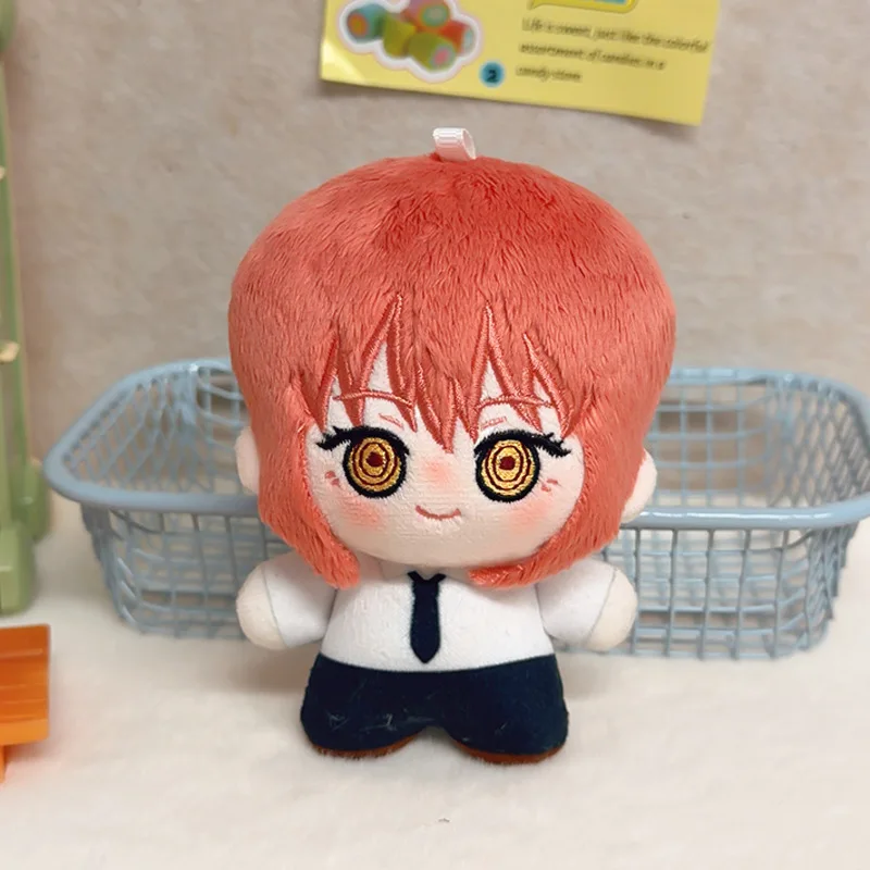 Anime Chainsaw Man Denji Makima Power Printed Body Plush Toy Keychain Schoolbag Charm Key Chain Anti Loss Decoration Girl Gift