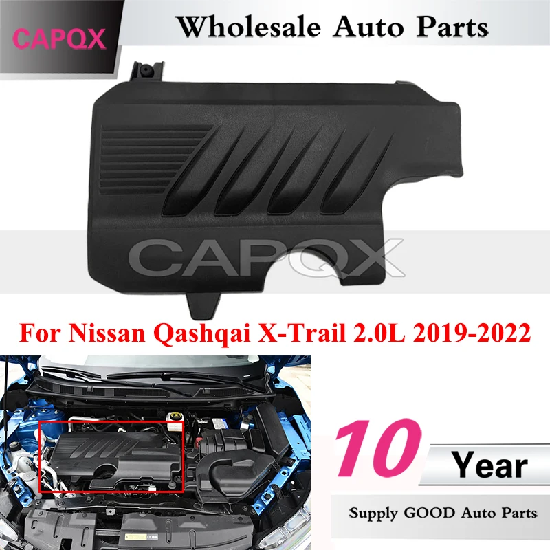 

CAPQX Car Engine Cover For Nissan Qashqai X-Trail 2.0L 2019-2022 Engine Trim Cover Bonnet Protection Cap Engine Dust Cover