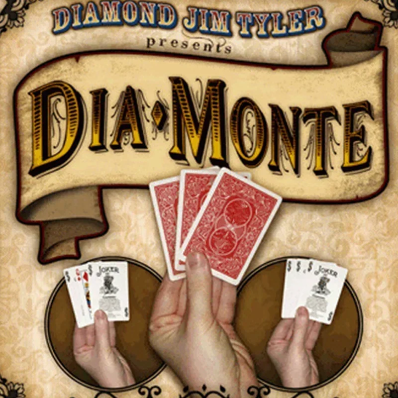 DiaMonte by Diamond Jim Tyler Magic Tricks Three Card Monte Routine Queen Changes into Joker Close up Illusions Gimmicks