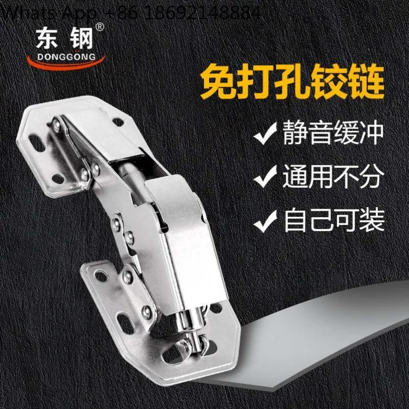 New 170 Degree Hydraulic Soft Close Frog Hinge, No Drilling Cabinet Door Hinge, Furniture Damping Buffer Hardware 2026 New Model