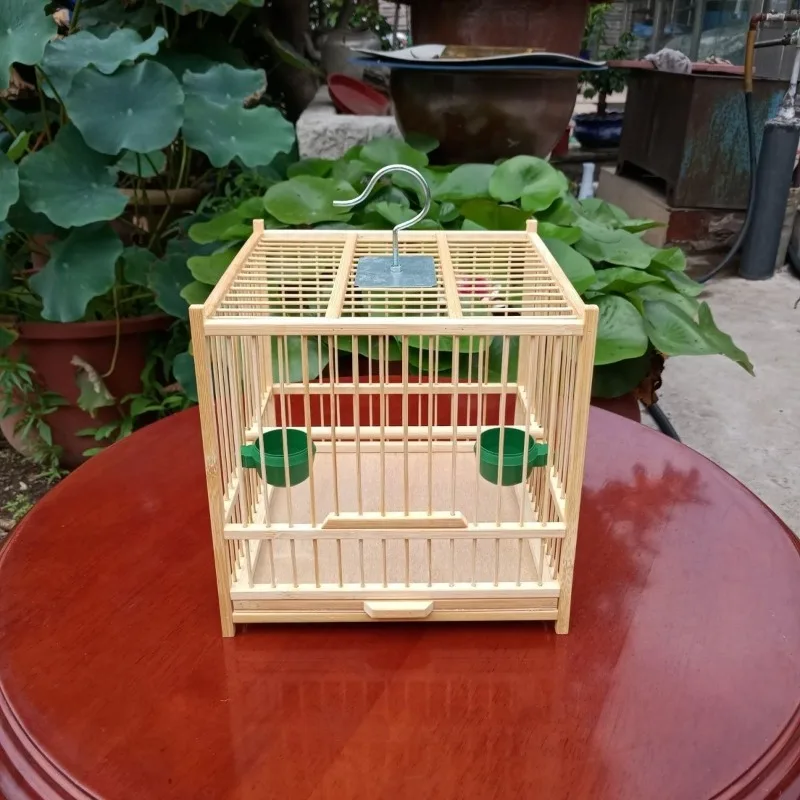 Bird cage clearance treatment, embroidered eye cage, beads, willow warbler cage text, bird cage 20 square